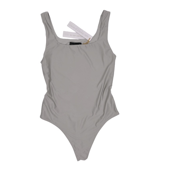 House Of Harlow 1960 Gray One Piece Contour Bodysuit S NWT - Picture 1 of 5